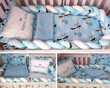 Load image into Gallery viewer, Baby bedding 99x57 personalised by embroidery
