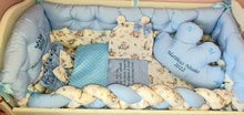 Load image into Gallery viewer, Luxury baby bedding 120x60 personalised by embroidery, 100% cotton
