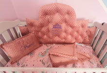 Load image into Gallery viewer, Luxury baby bedding 120x60 , 100 %cotton and dimple minky
