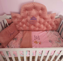 Load image into Gallery viewer, Luxury baby bedding 120x60 , 100 %cotton and dimple minky
