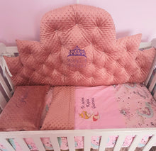 Load image into Gallery viewer, Luxury baby bedding 120x60 , 100 %cotton and dimple minky
