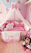 Load image into Gallery viewer, Luxury baby bedding 120x60, personalised by embroidery
