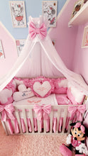 Load image into Gallery viewer, Luxury baby bedding 120x60, personalised by embroidery

