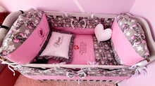 Load image into Gallery viewer, Baby bedding 140x70 personalised by embroidery
