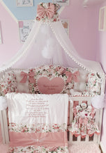 Load image into Gallery viewer, Luxury baby bedding duble face, 120x60 personalised by embroidery
