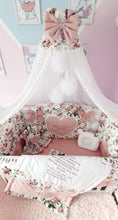 Load image into Gallery viewer, Luxury baby bedding duble face, 120x60 personalised by embroidery
