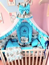 Load image into Gallery viewer, Luxury baby bedding 140x70 personalised by embroidery, 100%cotton

