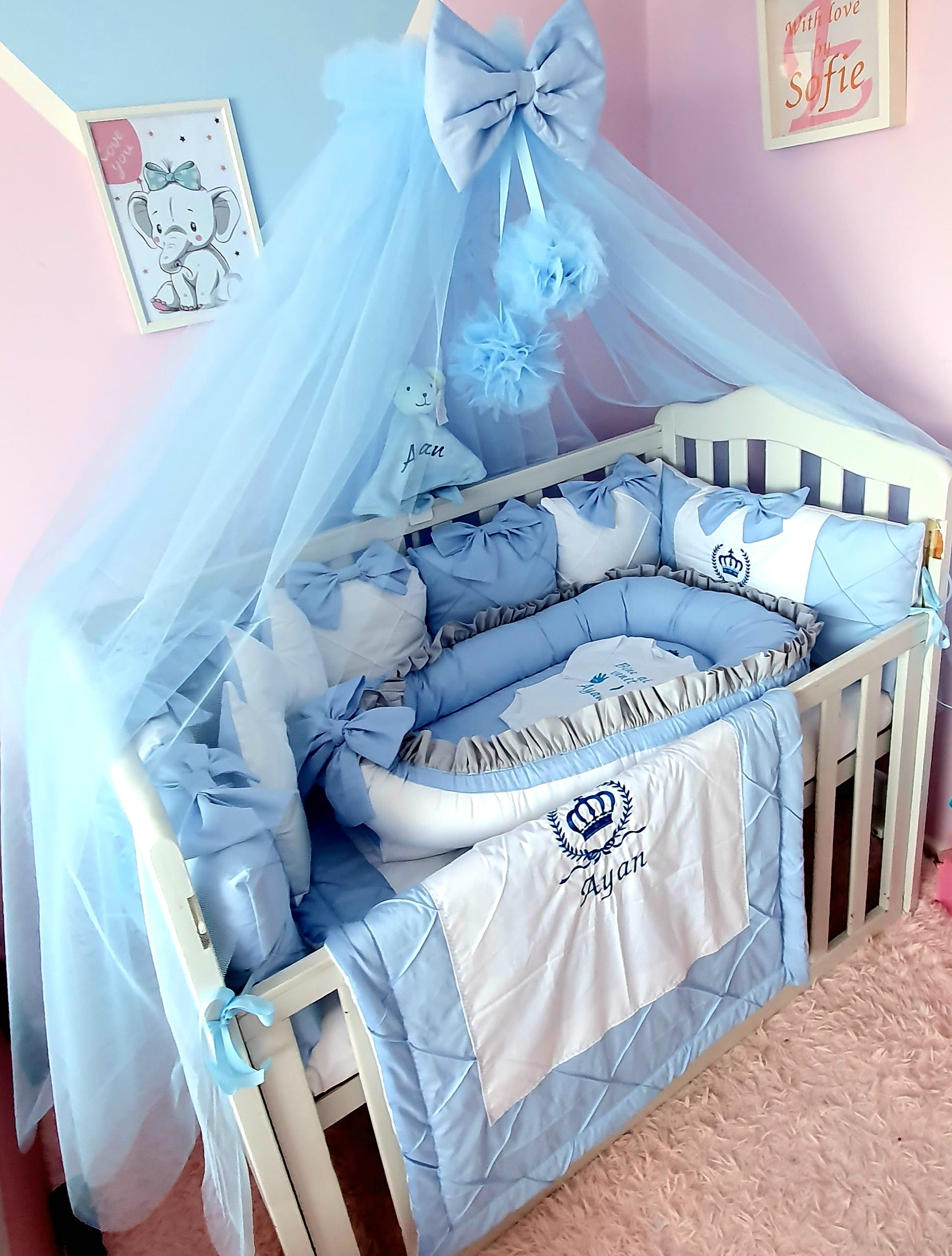 Personalised cot sheets sale