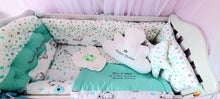 Load image into Gallery viewer, Luxury baby bedding 120x60 personalised by embroidery
