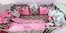 Load image into Gallery viewer, Luxury baby bedding 140x70, personalised by embroidery
