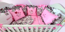 Load image into Gallery viewer, Luxury baby bedding 140x70, personalised by embroidery
