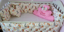 Load image into Gallery viewer, Baby bedding 120x60 personalised by embroidery
