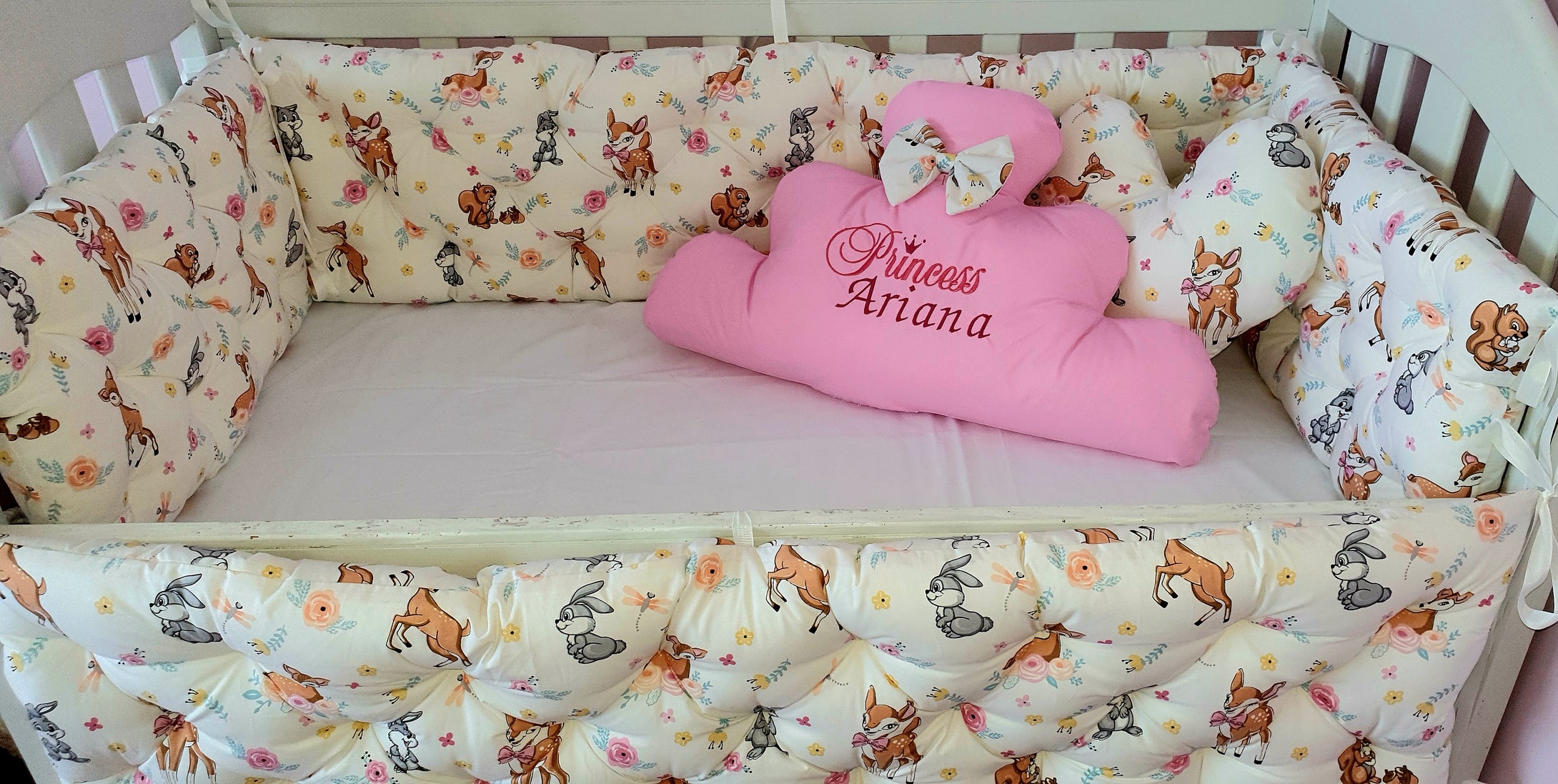 Baby bedding 120x60 personalised by embroidery