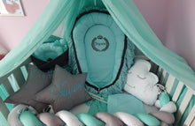 Load image into Gallery viewer, Luxury baby bedding 90x64 , 100%cotton, personalised by embroidery
