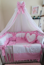 Load image into Gallery viewer, Luxury baby bedding 120x60, personalised by embroidery
