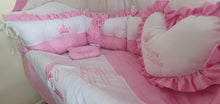 Load image into Gallery viewer, Luxury baby bedding 120x60, personalised by embroidery
