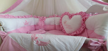 Load image into Gallery viewer, Luxury baby bedding 120x60, personalised by embroidery
