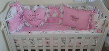 Load image into Gallery viewer, Luxury baby bedding 120x60 personalised by embroidery
