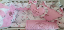 Load image into Gallery viewer, Luxury baby bedding 120x60 personalised by embroidery
