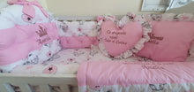 Load image into Gallery viewer, Luxury baby bedding 120x60 personalised by embroidery
