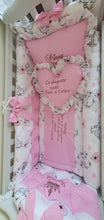 Load image into Gallery viewer, Luxury baby bedding 120x60 personalised by embroidery
