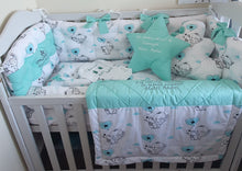 Load image into Gallery viewer, Luxury baby bedding 120x60 personalised by embroidery
