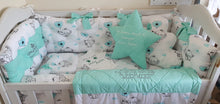 Load image into Gallery viewer, Luxury baby bedding 120x60 personalised by embroidery
