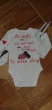 Load image into Gallery viewer, Bodysuit personalised by embroidery and vinyl

