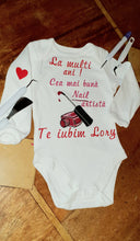 Load image into Gallery viewer, Bodysuit personalised by embroidery and vinyl
