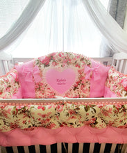 Load image into Gallery viewer, Luxury baby bedding ,120x60 personalised by embroidery
