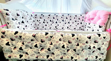 Load image into Gallery viewer, Baby Bumpers 120x60, 100% cotton personalised by embroidery
