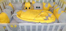 Load image into Gallery viewer, Luxury baby bedding 120x60, personalised by embroidery
