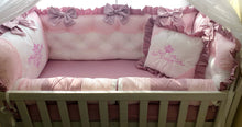 Load image into Gallery viewer, Luxury baby bedding 120x60, personalised by embroidery
