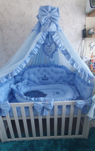 Load image into Gallery viewer, Luxury baby bedding 120x60 personalised by embroidery, 100% cotton
