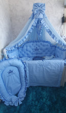 Load image into Gallery viewer, Luxury baby bedding 120x60 personalised by embroidery, 100% cotton
