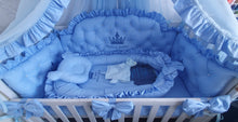 Load image into Gallery viewer, Luxury baby bedding 120x60 personalised by embroidery, 100% cotton
