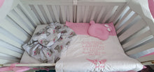 Load image into Gallery viewer, Baby bedding 120x60 personalised by embroidery
