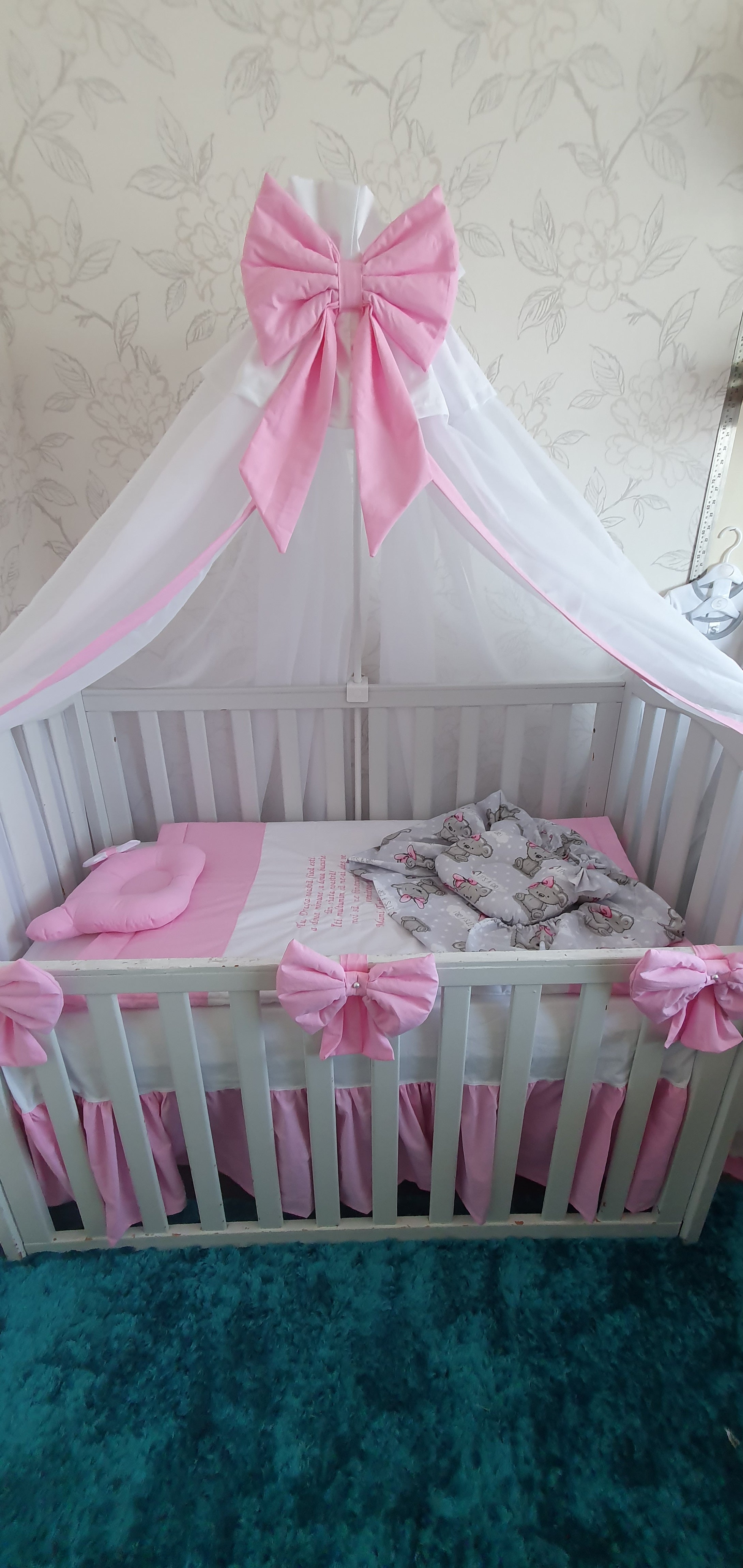 Baby bedding 120x60 personalised by embroidery