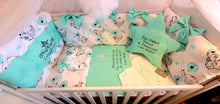Load image into Gallery viewer, Luxury baby bedding 140x70 personalised by embroidery
