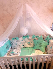 Load image into Gallery viewer, Luxury baby bedding 140x70 personalised by embroidery
