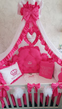 Load image into Gallery viewer, Luxury baby bedding 120x60 personalised by embroidery, 100% cotton
