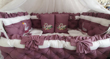 Load image into Gallery viewer, Luxury baby bedding 140x70 personalised by embroidery
