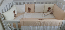 Load image into Gallery viewer, Luxury baby bedding 120x60 personalised by embroidery, 100% cotton
