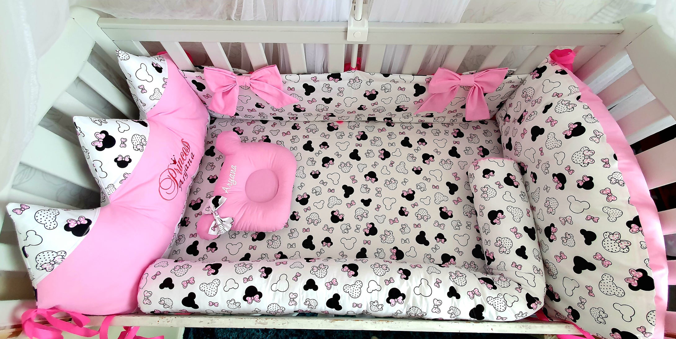 Baby bedding 140x70 personalised by embroidery