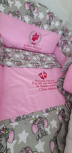 Load image into Gallery viewer, Baby bedding 120x60 personalised by embroidery 
100% cotton
