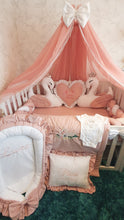 Load image into Gallery viewer, Luxury baby bedding 140x70 personalised by embroidery and vinyl, 100% cotton
