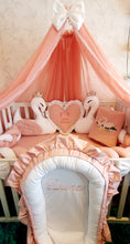 Load image into Gallery viewer, Luxury baby bedding 140x70 personalised by embroidery and vinyl, 100% cotton
