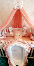 Load image into Gallery viewer, Luxury baby bedding 140x70 personalised by embroidery and vinyl, 100% cotton
