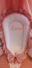 Load image into Gallery viewer, Luxury baby bedding 140x70 personalised by embroidery and vinyl, 100% cotton
