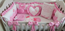 Load image into Gallery viewer, Luxury baby bedding 140x70, personalised by embroidery
